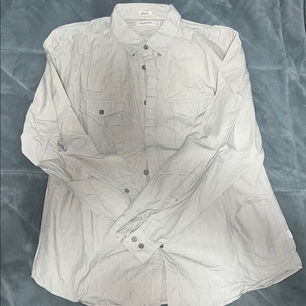 Men's White Button-Up Shirt
